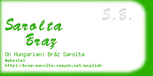 sarolta braz business card