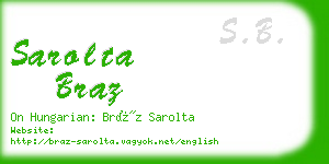 sarolta braz business card